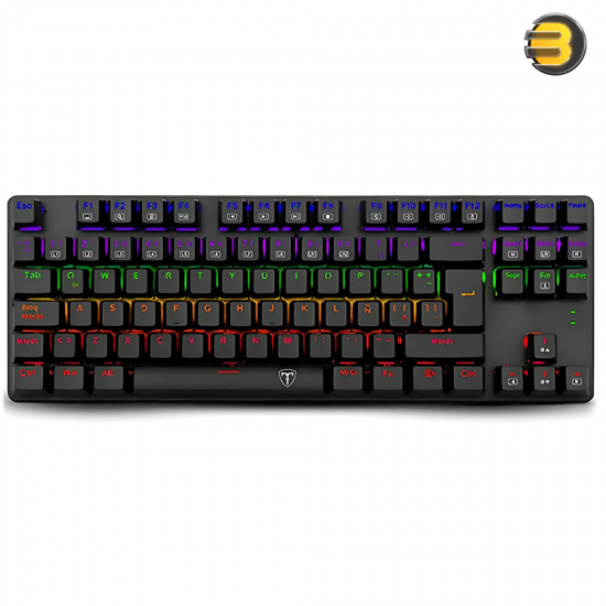 T-DAGGER Bora T-TGK313 TKL Mechanical Gaming Keyboard – Blue Switches, Rainbow LED, 50M Clicks Durability T-DAGGER Bora T-TGK313 TKL Mechanical Gaming Keyboard – Blue Switches, Rainbow LED, 50M Clicks Durability