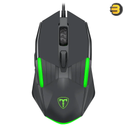 T-Dagger Blaze T-TGM116 Wired RGB Gaming Mouse — 2400 DPI, 4-Level Adjustable DPI, 6 Buttons, Ergonomic Design, USB Connection, RGB Backlight.