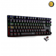 T-DAGGER Bora T-TGK313 TKL Mechanical Gaming Keyboard – Brown Switches, Rainbow LED, 50M Clicks Durability