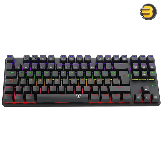 T-DAGGER Bora T-TGK313 TKL Mechanical Gaming Keyboard – Red Switches, Rainbow LED, 50M Clicks Durability T-DAGGER Bora T-TGK313 TKL Mechanical Gaming Keyboard – Red Switches, Rainbow LED, 50M Clicks Durability