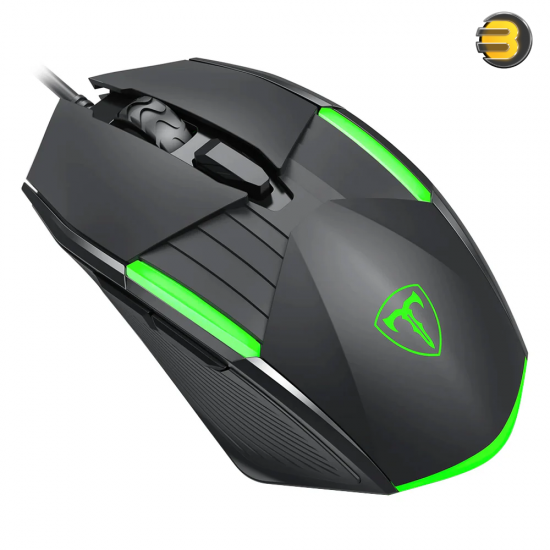 T-Dagger Blaze T-TGM116 Wired RGB Gaming Mouse — 2400 DPI, 4-Level Adjustable DPI, 6 Buttons, Ergonomic Design, USB Connection, RGB Backlight.