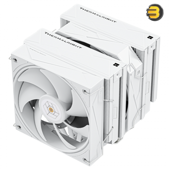 Thermalright Royal Pretor 130 White CPU Cooler — Dual 130mm PWM Fans (2150 RPM, 80.45 CFM), 6x 6mm Heatpipes, Copper Core, Single Tower, 29.4 dBA, S-FDB V2 Bearing, Intel LGA115X/1200/1700/185X/2011/2066 & AMD AM4/AM5 Compatible, 158mm Height Thermalright Royal Pretor 130 White CPU Cooler — Dual 130mm PWM Fans (2150 RPM, 80.45 CFM), 6x 6mm Heatpipes, Copper Core, Single Tower, 29.4 dBA, S-FDB V2 Bearing, Intel LGA115X/1200/1700/185X/2011/2066 & AMD AM4/AM5 Compatible, 158mm Height