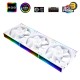 Thermalright TL-M12QRW X3 3-pack bundle of white 120mm ARGB PWM case fans with S-FDB bearing, 47.6 CFM airflow and daisy-chain cables