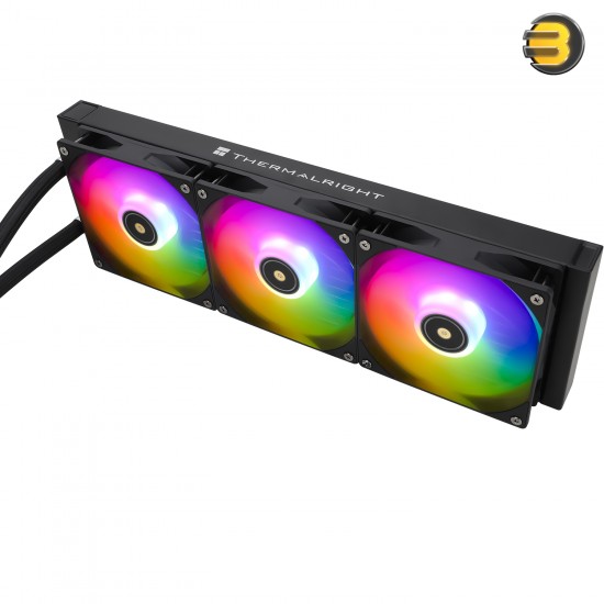 Thermalright Frozen Prism 360 Black ARGB All-in-One Liquid CPU Cooler - 360mm Radiator, Triple 120mm ARGB Fans, Compatible with Intel LGA115X / 1200 / 1700 / 1851 / 2011 / 2011-3 / 2066 & AMD AM4 / AM5 Sockets