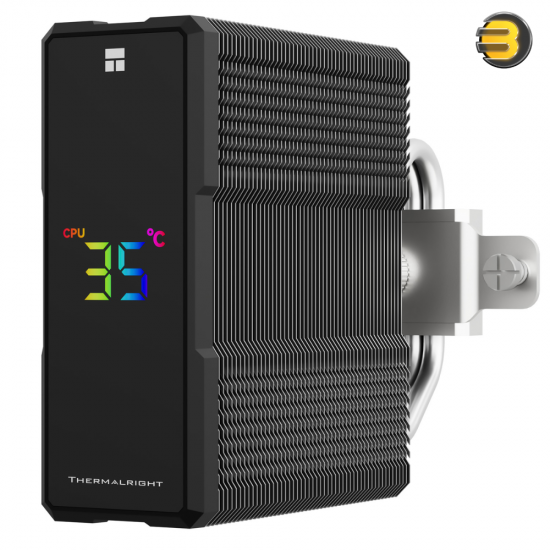 Thermalright Assassin X 120 R Digital ARGB BLACK CPU Cooler Thermalright Assassin X 120 R Digital ARGB BLACK 120mm CPU air cooler with 4 direct-touch copper heatpipes, real-time temperature digital display and TL-P12-S PWM fan