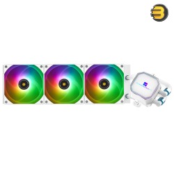 Thermalright Frozen Prism 360 White ARGB All-in-One Liquid CPU Cooler - 360mm Radiator, Triple 120mm ARGB Fans, Compatible with Intel LGA115X / 1200 / 1700 / 1851 / 2011 / 2011-3 / 2066 & AMD AM4 / AM5 Sockets