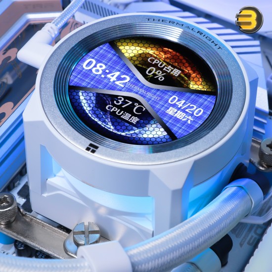 Thermalright Core Vision 360 White ARGB All-in-One Liquid CPU Cooler - 360mm Radiator, Triple 120mm ARGB Fans, Compatible with Intel LGA115X / 1200 / 1700 / 1851 / 2011 / 2066 & AMD AM4 / AM5 Sockets