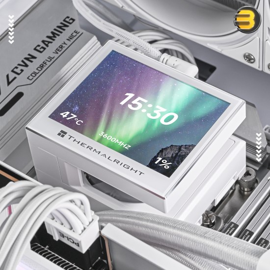 Thermalright Stream Vision 360 White All-in-One Liquid CPU Cooler - 360mm Radiator, Triple 120mm ARGB Fans, Compatible with Intel LGA115X / 1200 / 1700 / 1851 / 2011 / 2066 & AMD AM4 / AM5 Sockets