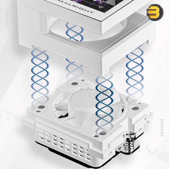 Thermalright Stream Vision 360 White All-in-One Liquid CPU Cooler - 360mm Radiator, Triple 120mm ARGB Fans, Compatible with Intel LGA115X / 1200 / 1700 / 1851 / 2011 / 2066 & AMD AM4 / AM5 Sockets