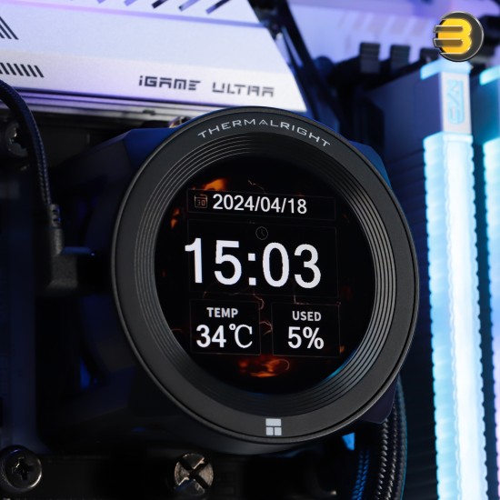 Thermalright Core Vision 360 Black ARGB All-in-One Liquid CPU Cooler - 360mm Radiator, Triple 120mm ARGB Fans, Compatible with Intel LGA115X / 1200 / 1700 / 1851 / 2011 / 2066 & AMD AM4 / AM5 Sockets