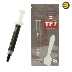 Thermalright TF7 2g Thermal Paste Compound — High-Performance Gray Silicone-Based Thermal Grease, 12.8 W/mK Thermal Conductivity, Low Thermal Impedance <0.01, Non-Conductive, Safe for CPUs & GPUs, Operating Range -150°C to 250°C, Includes Spatula
