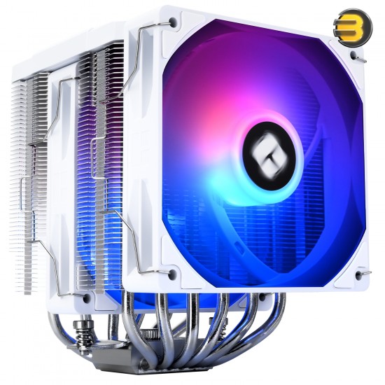 Thermalright Peerless Assassin 120 Digital ARGB White CPU Cooler — Dual Tower, 6x 6mm AGHP Heatpipes, 2x 120mm PWM ARGB Fans (1850 RPM, 88.9 CFM), Nickel-Plated Copper Base, Intel LGA1851/1700/1200/115X & AMD AM4/AM5 Compatible Thermalright Peerless Assassin 120 Digital ARGB White CPU Cooler — Dual Tower, 6x 6mm AGHP Heatpipes, 2x 120mm PWM ARGB Fans (1850 RPM, 88.9 CFM), Nickel-Plated Copper Base, Intel LGA1851/1700/1200/115X & AMD AM4/AM5 Compatible