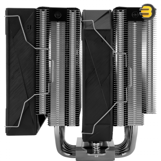 Thermalright Royal Pretor 130 Black/Silver CPU Cooler — Dual 130mm PWM Fans (2150 RPM, 80.45 CFM), 6x 6mm Heatpipes, Copper Core, Single Tower, 29.4 dBA, S-FDB V2 Bearing, Intel LGA115X/1200/1700/185X/2011/2066 & AMD AM4/AM5 Compatible, 158mm Height