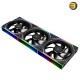 Thermalright TL-M12Q X3 3-pack bundle of black 120mm ARGB PWM case fans with 68.9 CFM airflow, 2.21 mm H2O extreme static pressure and daisy-chain cables