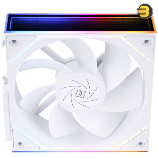 Thermalright TL-M12QRW X3 3-pack bundle of white 120mm ARGB PWM case fans with S-FDB bearing, 47.6 CFM airflow and daisy-chain cables