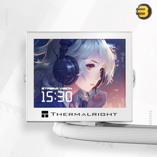 Thermalright Stream Vision 360 White All-in-One Liquid CPU Cooler - 360mm Radiator, Triple 120mm ARGB Fans, Compatible with Intel LGA115X / 1200 / 1700 / 1851 / 2011 / 2066 & AMD AM4 / AM5 Sockets