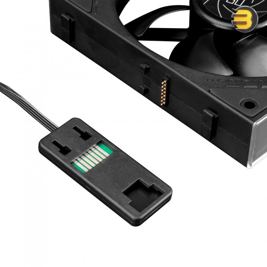 Thermalright TL-M12Q X3 3-pack bundle of black 120mm ARGB PWM case fans with 68.9 CFM airflow, 2.21 mm H2O extreme static pressure and daisy-chain cables
