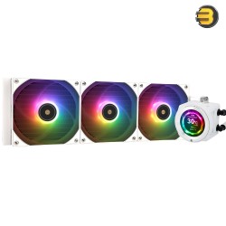 Thermalright Core Vision 360 White ARGB All-in-One Liquid CPU Cooler - 360mm Radiator, Triple 120mm ARGB Fans, Compatible with Intel LGA115X / 1200 / 1700 / 1851 / 2011 / 2066 & AMD AM4 / AM5 Sockets
