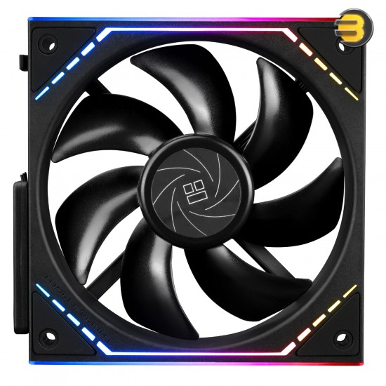 Thermalright TL-M12Q X3 3-pack bundle of black 120mm ARGB PWM case fans with 68.9 CFM airflow, 2.21 mm H2O extreme static pressure and daisy-chain cables