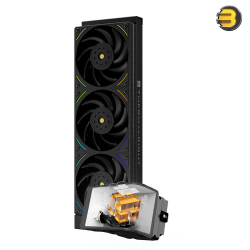 Thermalright Wonder Vision 360 UB ARGB Black All-in-One Liquid CPU Cooler - 360mm Radiator, Triple 120mm ARGB Fans, Compatible with Intel LGA115X / 1200 / 1700 / 1851 / 2011 / 2066 & AMD AM4 / AM5 Sockets
