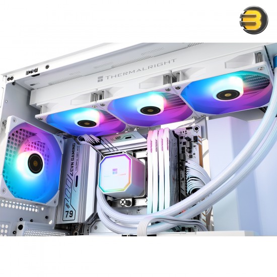 Thermalright Frozen Prism 360 White ARGB All-in-One Liquid CPU Cooler - 360mm Radiator, Triple 120mm ARGB Fans, Compatible with Intel LGA115X / 1200 / 1700 / 1851 / 2011 / 2011-3 / 2066 & AMD AM4 / AM5 Sockets