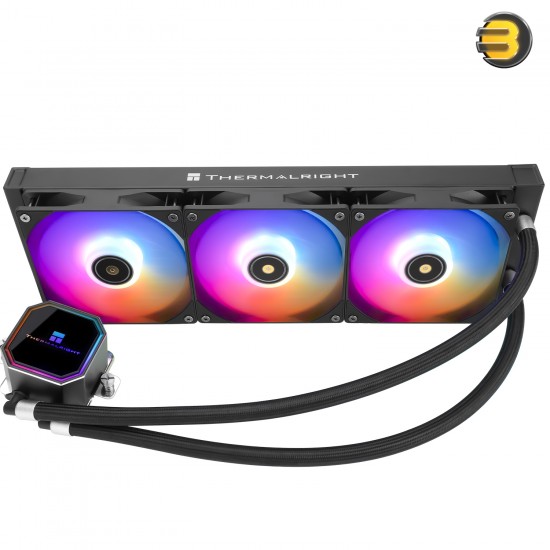 Thermalright Frozen Prism 360 Black ARGB All-in-One Liquid CPU Cooler - 360mm Radiator, Triple 120mm ARGB Fans, Compatible with Intel LGA115X / 1200 / 1700 / 1851 / 2011 / 2011-3 / 2066 & AMD AM4 / AM5 Sockets