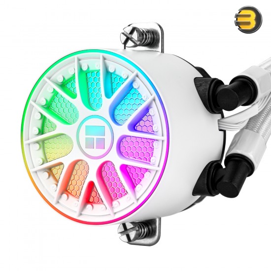 Thermalright Aqua Elite 360 ARGB Black V6 White All-in-One CPU Liquid Cooler - 360mm Radiator, Triple 120mm ARGB Fans, Compatible with Intel LGA115X / 1200 / 1700 / 1851 & AMD AM4 / AM5 Sockets