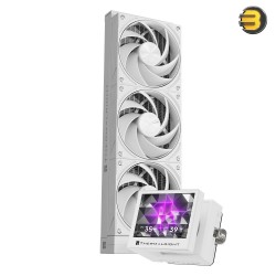 Thermalright Stream Vision 360 White All-in-One Liquid CPU Cooler - 360mm Radiator, Triple 120mm ARGB Fans, Compatible with Intel LGA115X / 1200 / 1700 / 1851 / 2011 / 2066 & AMD AM4 / AM5 Sockets