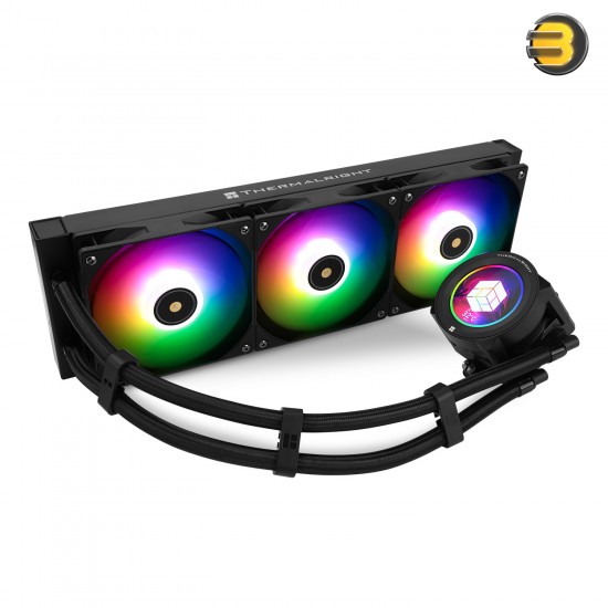 Thermalright Core Vision 360 Black ARGB All-in-One Liquid CPU Cooler - 360mm Radiator, Triple 120mm ARGB Fans, Compatible with Intel LGA115X / 1200 / 1700 / 1851 / 2011 / 2066 & AMD AM4 / AM5 Sockets