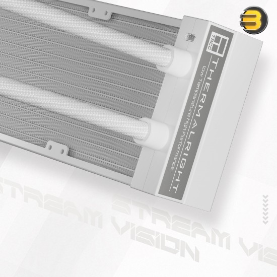 Thermalright Stream Vision 360 White All-in-One Liquid CPU Cooler - 360mm Radiator, Triple 120mm ARGB Fans, Compatible with Intel LGA115X / 1200 / 1700 / 1851 / 2011 / 2066 & AMD AM4 / AM5 Sockets