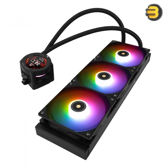 Thermalright Core Vision 360 Black ARGB All-in-One Liquid CPU Cooler - 360mm Radiator, Triple 120mm ARGB Fans, Compatible with Intel LGA115X / 1200 / 1700 / 1851 / 2011 / 2066 & AMD AM4 / AM5 Sockets