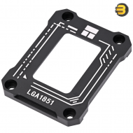 Thermalright LGA1851-BCF BLACK CPU Anti-Bend Backplate — Aluminum Alloy, 53.5x70x6.25mm, Includes L-Shaped Screwdriver & 4 Screws, Compatible with Intel 15th Gen LGA1851 Socket, Prevents CPU Warping, Black Anodized Finish, Easy Installation