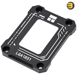 Thermalright LGA1851-BCF BLACK CPU Anti-Bend Backplate — Aluminum Alloy, 53.5x70x6.25mm, Includes L-Shaped Screwdriver & 4 Screws, Compatible with Intel 15th Gen LGA1851 Socket, Prevents CPU Warping, Black Anodized Finish, Easy Installation