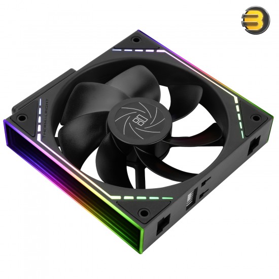 Thermalright TL-M12QR X3 3-pack bundle of 120mm ARGB PWM case fans with S-FDB bearing, 47.6 CFM airflow and daisy-chain cables