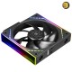Thermalright TL-M12Q X3 3-pack bundle of black 120mm ARGB PWM case fans with 68.9 CFM airflow, 2.21 mm H2O extreme static pressure and daisy-chain cables