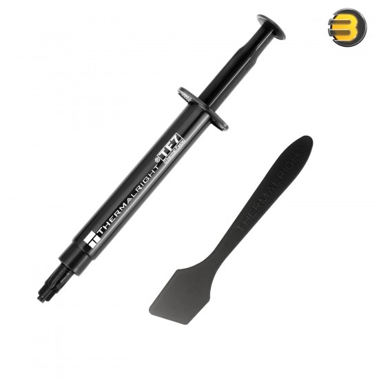 Thermalright TF7 4g Thermal Paste — High-Performance Gray Compound, 12.8 W/mK Thermal Conductivity, Thermal Impedance <0.01 ℃·cm²/W, Non-Conductive, Safe for CPUs & GPUs, Usable Temperature Range -150°C to 250°C, Includes Applicator