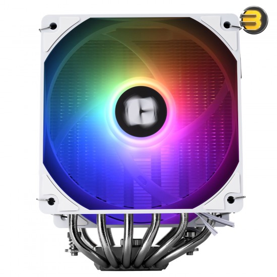 Thermalright Peerless Assassin 120 Digital ARGB White CPU Cooler — Dual Tower, 6x 6mm AGHP Heatpipes, 2x 120mm PWM ARGB Fans (1850 RPM, 88.9 CFM), Nickel-Plated Copper Base, Intel LGA1851/1700/1200/115X & AMD AM4/AM5 Compatible Thermalright Peerless Assassin 120 Digital ARGB White CPU Cooler — Dual Tower, 6x 6mm AGHP Heatpipes, 2x 120mm PWM ARGB Fans (1850 RPM, 88.9 CFM), Nickel-Plated Copper Base, Intel LGA1851/1700/1200/115X & AMD AM4/AM5 Compatible