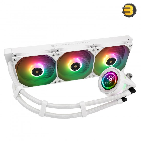 Thermalright Core Vision 360 White ARGB All-in-One Liquid CPU Cooler - 360mm Radiator, Triple 120mm ARGB Fans, Compatible with Intel LGA115X / 1200 / 1700 / 1851 / 2011 / 2066 & AMD AM4 / AM5 Sockets