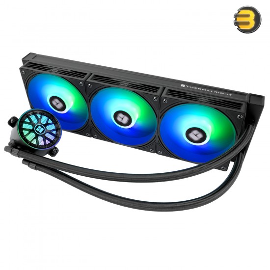 Thermalright Aqua Elite 360 ARGB Black V6 All-in-One CPU Liquid Cooler - 360mm Radiator, Triple 120mm ARGB PWM Fans, High-Performance Cooling for Intel LGA115X/1200/1700/1851 and AMD AM4/AM5 Sockets
