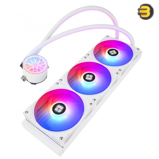 Thermalright Aqua Elite 360 ARGB Black V6 White All-in-One CPU Liquid Cooler - 360mm Radiator, Triple 120mm ARGB Fans, Compatible with Intel LGA115X / 1200 / 1700 / 1851 & AMD AM4 / AM5 Sockets