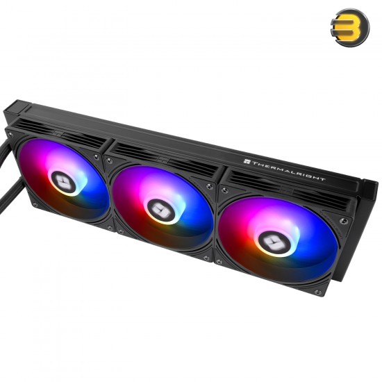 Thermalright Aqua Elite 360 ARGB Black V6 All-in-One CPU Liquid Cooler - 360mm Radiator, Triple 120mm ARGB PWM Fans, High-Performance Cooling for Intel LGA115X/1200/1700/1851 and AMD AM4/AM5 Sockets
