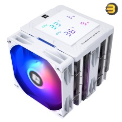 Thermalright Peerless Assassin 120 Digital ARGB White CPU Cooler — Dual Tower, 6x 6mm AGHP Heatpipes, 2x 120mm PWM ARGB Fans (1850 RPM, 88.9 CFM), Nickel-Plated Copper Base, Intel LGA1851/1700/1200/115X & AMD AM4/AM5 Compatible