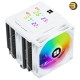 Thermalright Peerless Assassin 120 Digital ARGB White CPU Cooler — Dual Tower, 6x 6mm AGHP Heatpipes, 2x 120mm PWM ARGB Fans (1850 RPM, 88.9 CFM), Nickel-Plated Copper Base, Intel LGA1851/1700/1200/115X & AMD AM4/AM5 Compatible Thermalright Peerless Assassin 120 Digital ARGB White CPU Cooler — Dual Tower, 6x 6mm AGHP Heatpipes, 2x 120mm PWM ARGB Fans (1850 RPM, 88.9 CFM), Nickel-Plated Copper Base, Intel LGA1851/1700/1200/115X & AMD AM4/AM5 Compatible
