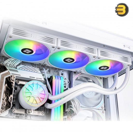 Thermalright Aqua Elite 360 ARGB Black V6 White All-in-One CPU Liquid Cooler - 360mm Radiator, Triple 120mm ARGB Fans, Compatible with Intel LGA115X / 1200 / 1700 / 1851 & AMD AM4 / AM5 Sockets