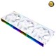 Thermalright TL-M12QRW X3 3-pack bundle of white 120mm ARGB PWM case fans with S-FDB bearing, 47.6 CFM airflow and daisy-chain cables