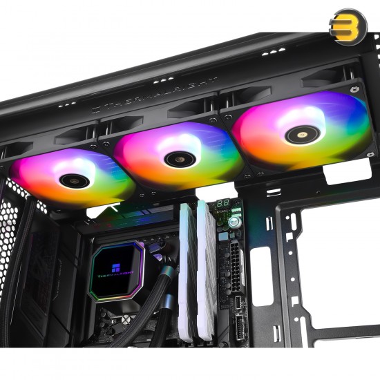 Thermalright Frozen Prism 360 Black ARGB All-in-One Liquid CPU Cooler - 360mm Radiator, Triple 120mm ARGB Fans, Compatible with Intel LGA115X / 1200 / 1700 / 1851 / 2011 / 2011-3 / 2066 & AMD AM4 / AM5 Sockets