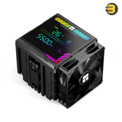 THERMALRIGHT Peerless Assassin 140 Digital BLACK CPU Air Cooler – Dual-Tower Heatsink, 6×6mm Heatpipes, Dual Fans (140 mm & 120 mm), USB/9-Pin Digital Display, Intel LGA 115x/1200/1700/1851 & AMD AM4/AM5 Compatible