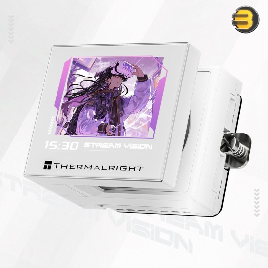 Thermalright Stream Vision 360 White All-in-One Liquid CPU Cooler - 360mm Radiator, Triple 120mm ARGB Fans, Compatible with Intel LGA115X / 1200 / 1700 / 1851 / 2011 / 2066 & AMD AM4 / AM5 Sockets