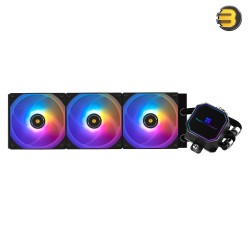 Thermalright Frozen Prism 360 Black ARGB All-in-One Liquid CPU Cooler - 360mm Radiator, Triple 120mm ARGB Fans, Compatible with Intel LGA115X / 1200 / 1700 / 1851 / 2011 / 2011-3 / 2066 & AMD AM4 / AM5 Sockets