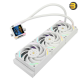 Thermalright Elite Vision 360 White ARGB AIO Liquid CPU Cooler — 360mm Aluminum Radiator, 3x 120mm PWM ARGB Fans (2150 RPM, 69 CFM), Magnetic IPS LCD Display, S-FDB V2 Bearings, Intel LGA1851/1700, AMD AM5 Compatible